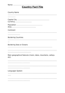 Fact sheet template for students image