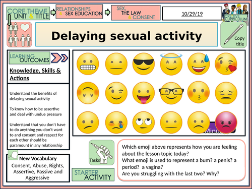 Delaying Sexual Activity Teaching Resources 