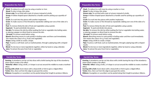 Year 9 GCSE Food Preparation & Nutrition Practical Skills S3 lesson 23 Fruit & Vegetables