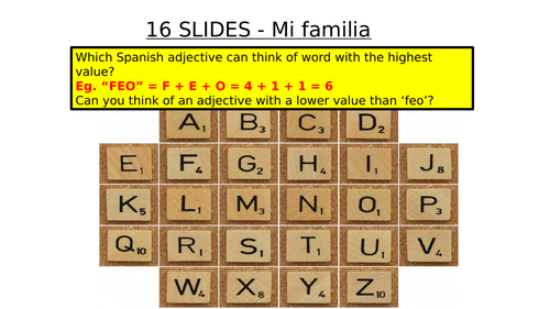 SPANISH 16 SLIDES - Mi familia