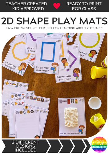 2D Shape Simple Play Mats | Teaching Resources