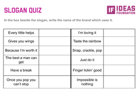 Company Slogans Quiz