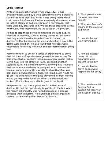 AQA 8145 Health - Pasteur vs Koch - who was more significant?