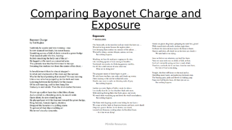 comparison essay between exposure and bayonet charge