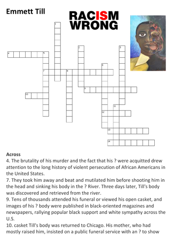 Emmett Till Crossword