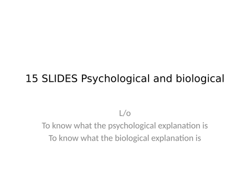 SOCIOLOGY 15 SLIDES - Biological explanations of crime