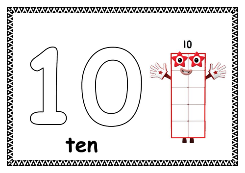 numberblocks themed counting 0 10 sheets teaching resources