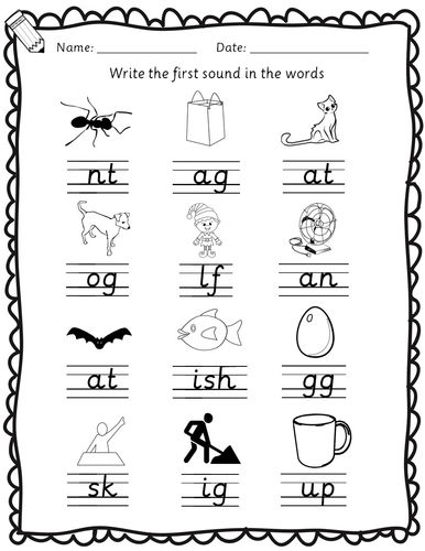 Year 1 / Reception - RWI phonics set 1 'I can read and write' workbook ...