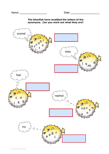 Synonyms worksheet KS2 | Teaching Resources