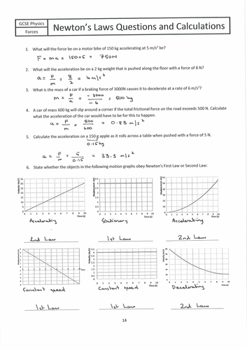 Newton's Law Questions & Force Calculations