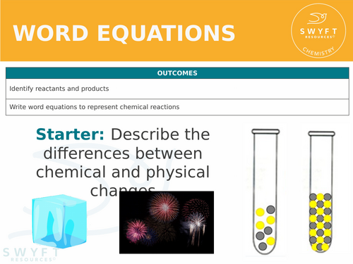 KS3 ~ Year 7 ~ Word Equations