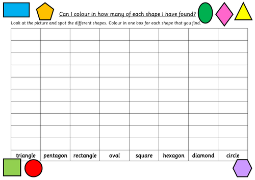 KS1 Maths 2D Shape Recognition Activity | Teaching Resources