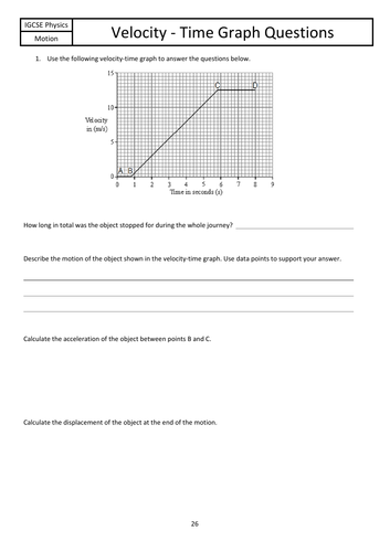 Speed-Time and Velocity-Time Graphs