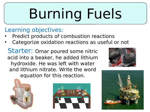 NEW KS3 ~ Year 7 ~ Burning Fuels