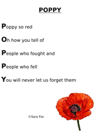 Remembrance Acrostic Poem ks1 &ks2 | Teaching Resources