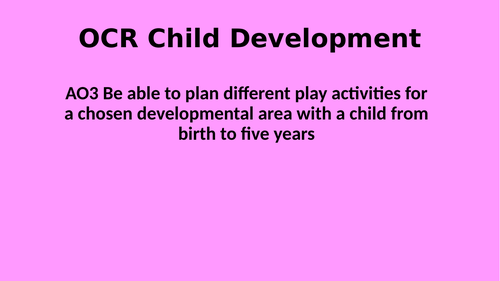 ocr child development coursework examples ro20