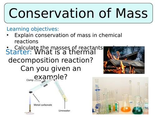 KS3 ~ Year 7 ~ Conservation of Mass