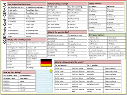 GCSE German Photo Card Mat | Teaching Resources