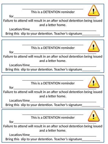 detention-reminder-slips-teaching-resources