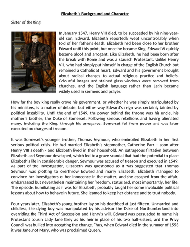 Elizabeth I's Sibling Rivalry - Edward VI and Mary I | Teaching Resources