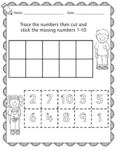 ordering-numbers-1-10-trace-cut-and-stick-reception-year-1-worksheet