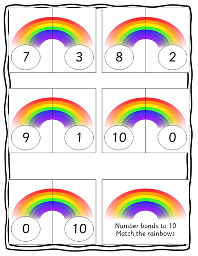 Reception/Year 1 - Number bonds to 5 6 and 10 worksheets | Teaching ...