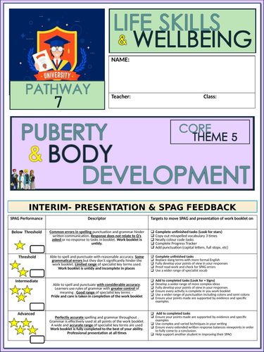 Puberty Work Booklet Ks3 Ks2 Pshe Teaching Resources 7394