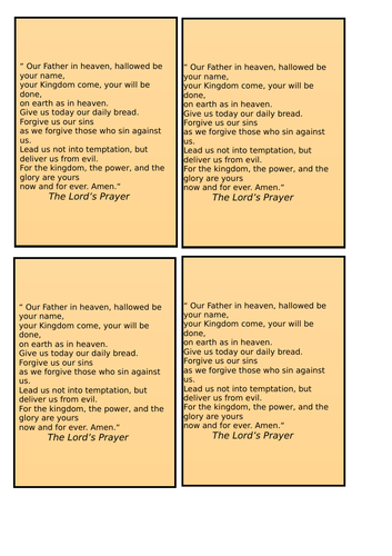 GCSE RE Spec A Christianity Prayer | Teaching Resources