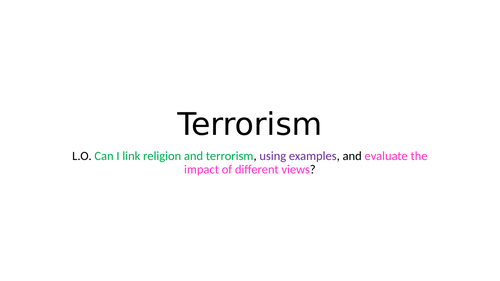 Terrorism GCSE RE AQA Spec A | Teaching Resources