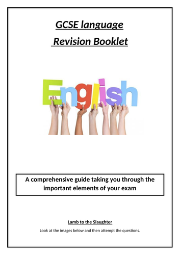 Paper One: Revision Booklet