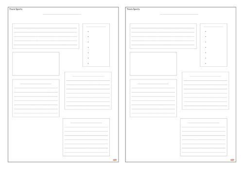 Wide-Lined Report Template – Non-Chronological Reports