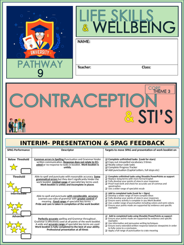 Contraception And Sex Pshe Workbook Teaching Resources