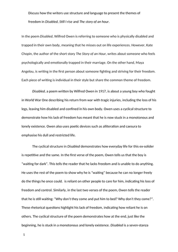 Reading cw Still I Rise example + writing frame | Teaching Resources