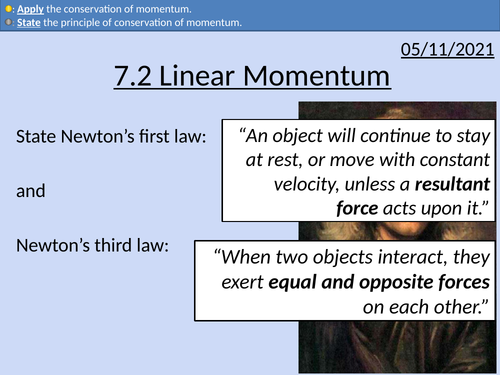 OCR AS level Physics: Linear Momentum