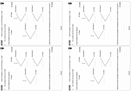 Probability Tree Diagrams - GCSE Questions - Foundation - AQA ...
