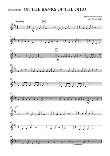 On the banks of the Ohio (arrangement for 4 instruments) | Teaching ...