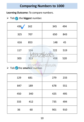 AQA Entry Level 3 Maths: Numbers to 1000 | Teaching Resources