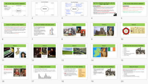 OCR Tudor Rebellions | Causes of Rebellion | Teaching Resources