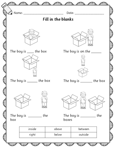 Preposition Of Direction Worksheet