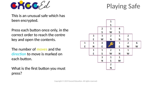 Playing Safe - A 'Start the Day' Puzzle