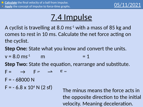 OCR AS level Physics: Impulse