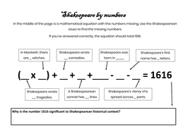 Shakespeare by numbers: Revise Historical Context | Teaching Resources