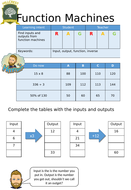 Function Machines Worksheet | Teaching Resources
