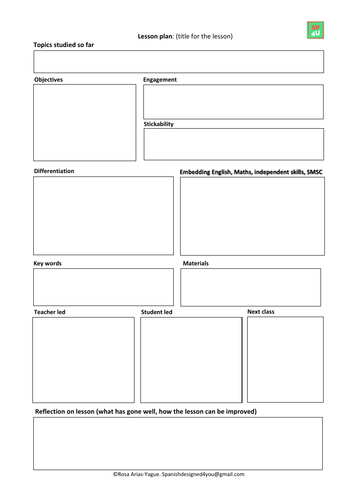 Lesson plan template | Teaching Resources