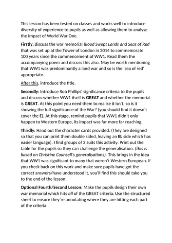 Full Lesson Why Was WW1 So Important Teaching Resources