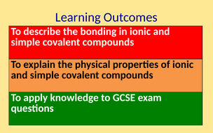 Structure and Bonding - Revision Lesson | Teaching Resources