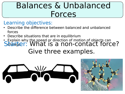 KS3 ~ Year 7 ~ Balanced & Unbalanced Forces