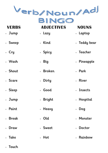 nouns-verbs-adjectives-display-cards-teaching-resources