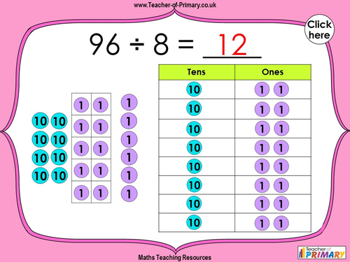 introducing dividing 2 digits by 1 digit year 3 teaching resources