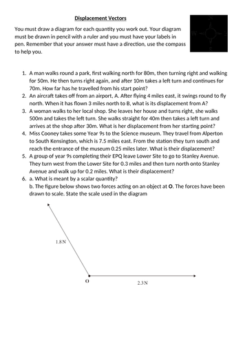 CP1a Vectors and Scalars 9-1 GCSE EdExcel Science | Teaching Resources